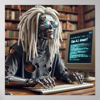 キーボードのロボットタイプ ポスター