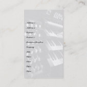 キーボードの名刺(フォーマルな) 名刺 (裏面)