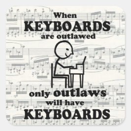 キーボードの四角形ステッカー スクエアシール