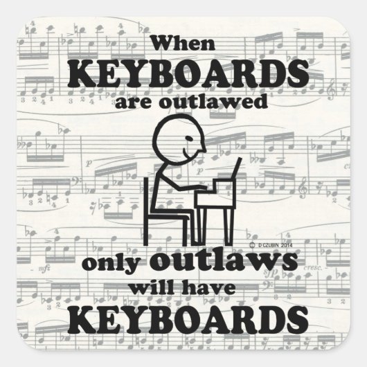 キーボードの四角形ステッカー スクエアシール (正面)