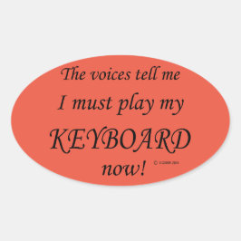 キーボードの声がオーバル遊ステッカーを必要とする 楕円形シール