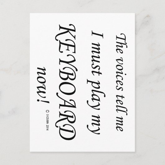 キーボードの声が必要と遊す ポストカード (正面)