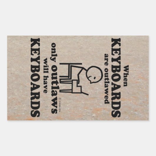キーボードの外側の長方形ステッカー 長方形シール (正面)