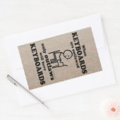 キーボードの外側の長方形ステッカー 長方形シール (封筒)