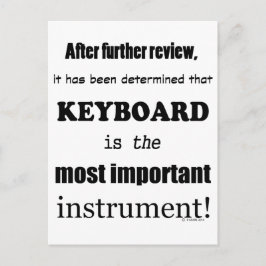 キーボードの最も重要な楽器 ポストカード