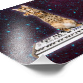 キーボードの猫が再び打つ フォトプリント (角)