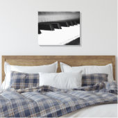 キーボードの白黒ピアノ鍵16x20 キャンバスプリント (インサイチュ (寝室))