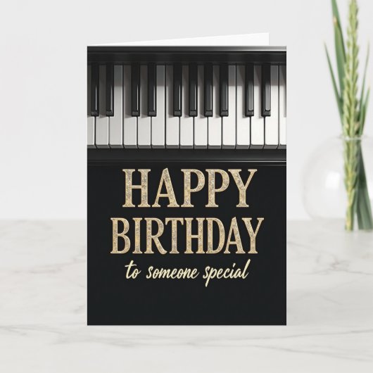 キーボードの誕生日カード カード (正面)