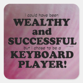 キーボードの豊富さと成功の正方形のステッカー スクエアシール