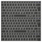 キーボードの黒と白の文字の番号プログラマ ファブリック (見本)