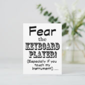 キーボードを恐れる ポストカード (スタンド正面)