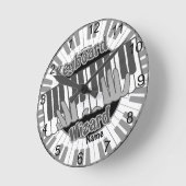 キーボードウィザード時計 ラウンド壁時計 (傾斜)