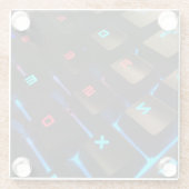 キーボードガラスのコースター ガラスコースター (裏面)