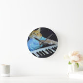 キーボードキャットクロックタイム! ラウンド壁時計 (ホーム)