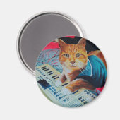 キーボードキャット絵画のギア マグネット (正面/裏面)