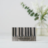 キーボードクールのピアノ音楽をスクラッチ 名刺 (スタンド正面)