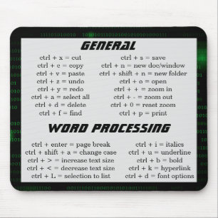 キーボードショートカットのTechyバイナリコード マウスパッド
