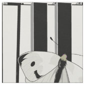 キーボードパターン生地の蝶 ファブリック (クローズアップ)