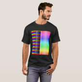 キーボードピアノレインボーTシャツ Tシャツ (正面フル)