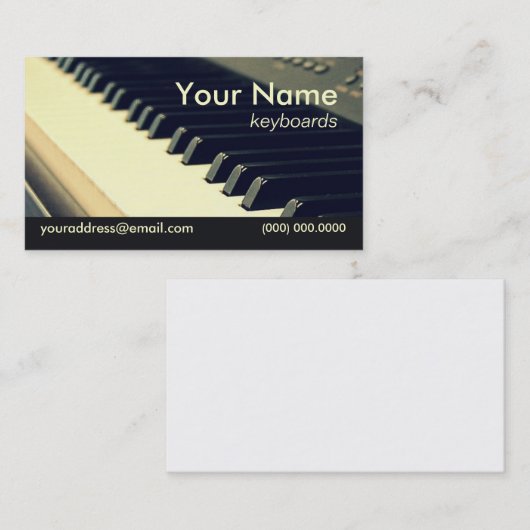キーボードプレーヤーの名刺 名刺 (正面/裏面)