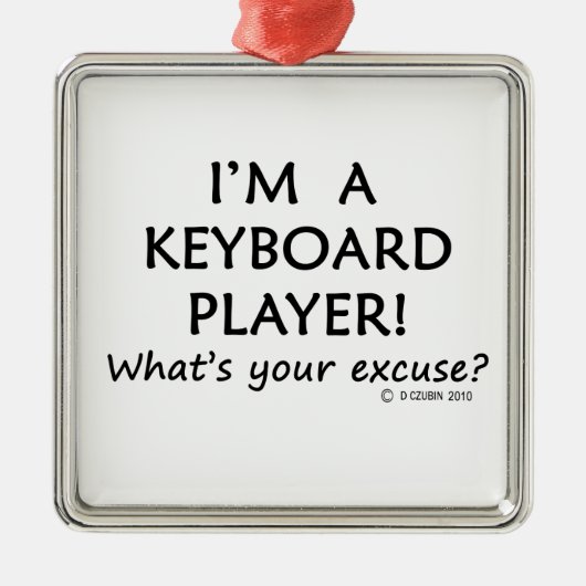 キーボードプレーヤーの言い訳 メタルオーナメント (正面)
