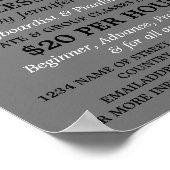 キーボードプレーヤー、キーボード、ピアノレッスン ポスター (角)