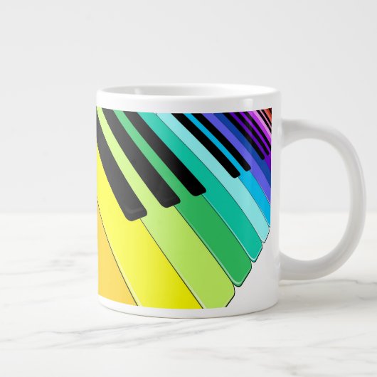 キーボードミュージックパーティーの色 ジャンボコーヒーマグカップ (右)
