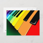 キーボードミュージックパーティーの色 ポストカード (正面/裏面)