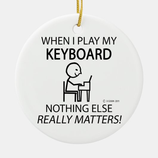 キーボード以外に何も重要ではない セラミックオーナメント (正面)