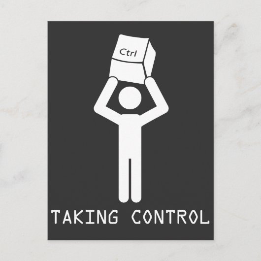 キーボード制御プログラマコンピュータ科学おたく ポストカード (正面)