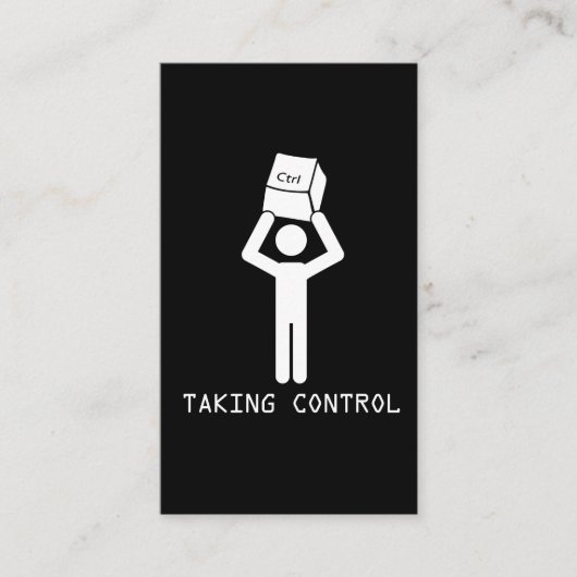 キーボード制御プログラマコンピュータ科学おたく 名刺 (正面)