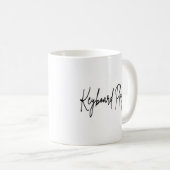 キーボード奏者 タイポ 黒文字 コーヒーマグ コーヒーマグカップ (正面右)
