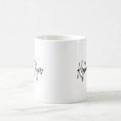 キーボード奏者 タイポ 黒文字 コーヒーマグ コーヒーマグカップ (中央)