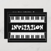キーボード招待状 招待状 (正面/裏面)