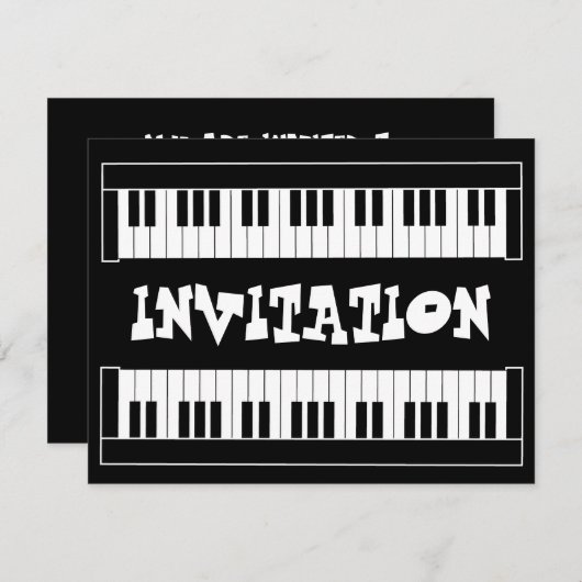 キーボード招待状 招待状 (正面/裏面)