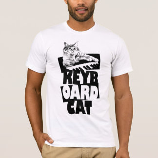 キーボード猫-積み重ねられたティー Tシャツ
