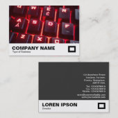 キーボード白熱［赤熱］光を放つ 名刺 (正面/裏面)