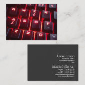 キーボード白熱［赤熱］光を放つ 名刺 (正面/裏面)