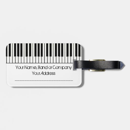 キーボード荷物タグ ラゲッジタグ (裏面横)