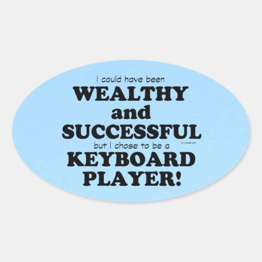 キーボード豊富で成功したオーバルステッカー 楕円形シール (正面)