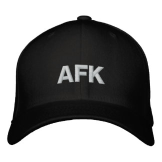 キーボード遠くに刺繍帽子からのAFK 刺繍入りキャップ