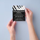 キーボード鍵、キーボード、ピアノレッスンチラシ チラシ (手)