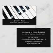 キーボード鍵、プロフェッショナルキーボード、ピアニスト 名刺 (正面/裏面)