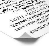 キーボード鍵、ミュージカル楽器ストア ポスター (角)