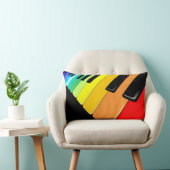 キーボード音楽パーティー色 ランバークッション (椅子)