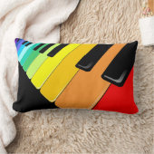 キーボード音楽パーティー色 ランバークッション (ブランケット)