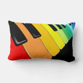 キーボード音楽パーティー色 ランバークッション (裏面)