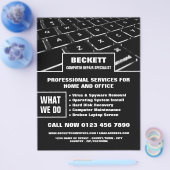 キーボード、コンピュータ修理広告スペシャリスト チラシ (シングル)