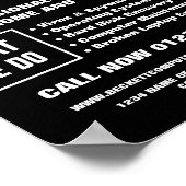 キーボード、コンピュータ修理広告スペシャリスト ポスター (角)