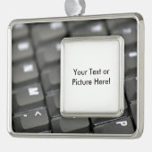 キーボード シルバープレートフレームオーナメント (左)